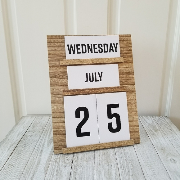 Target Other - Target Bullseye Playground Wood Perpetual Calendar